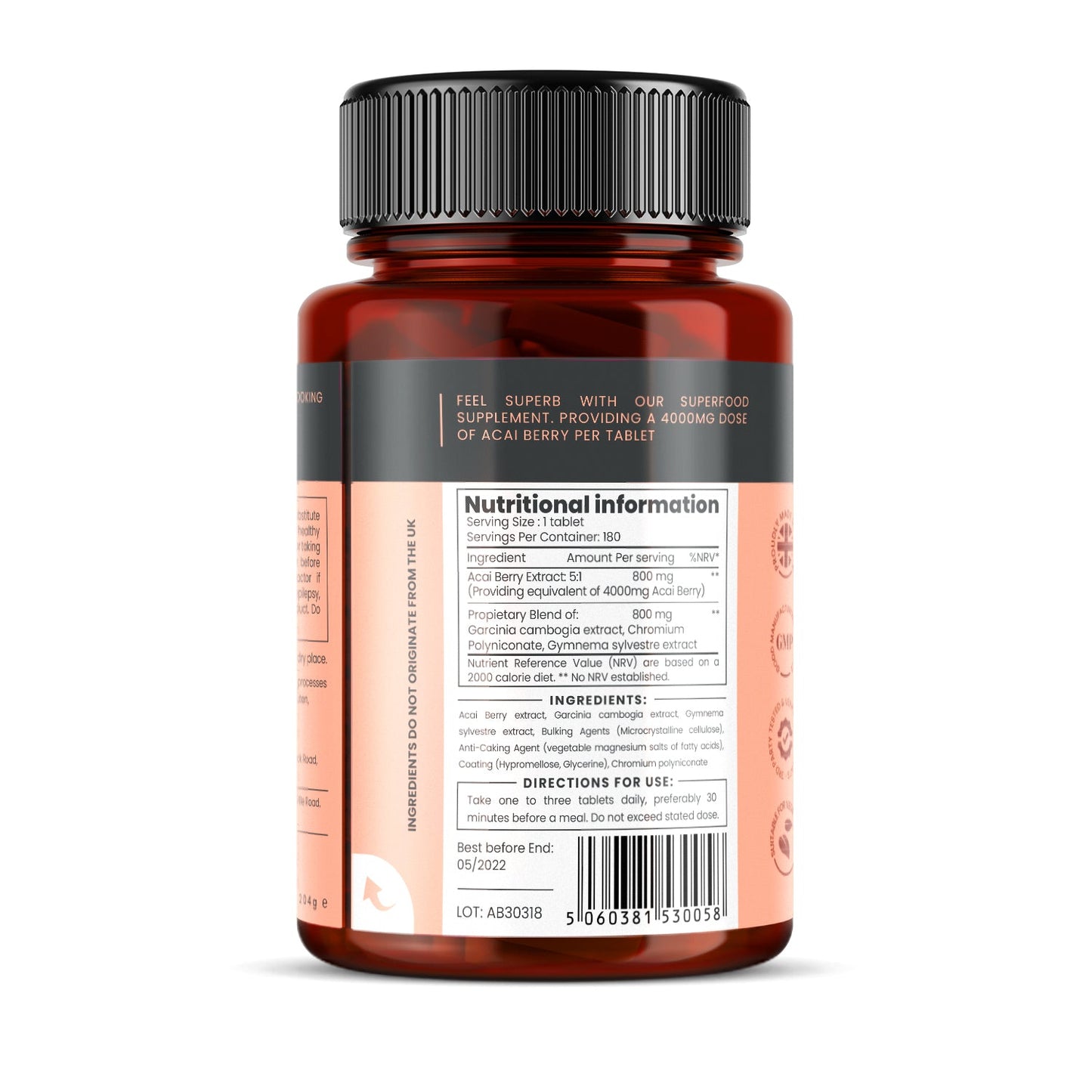 Acai Berry (4000mg x 180 tablets)