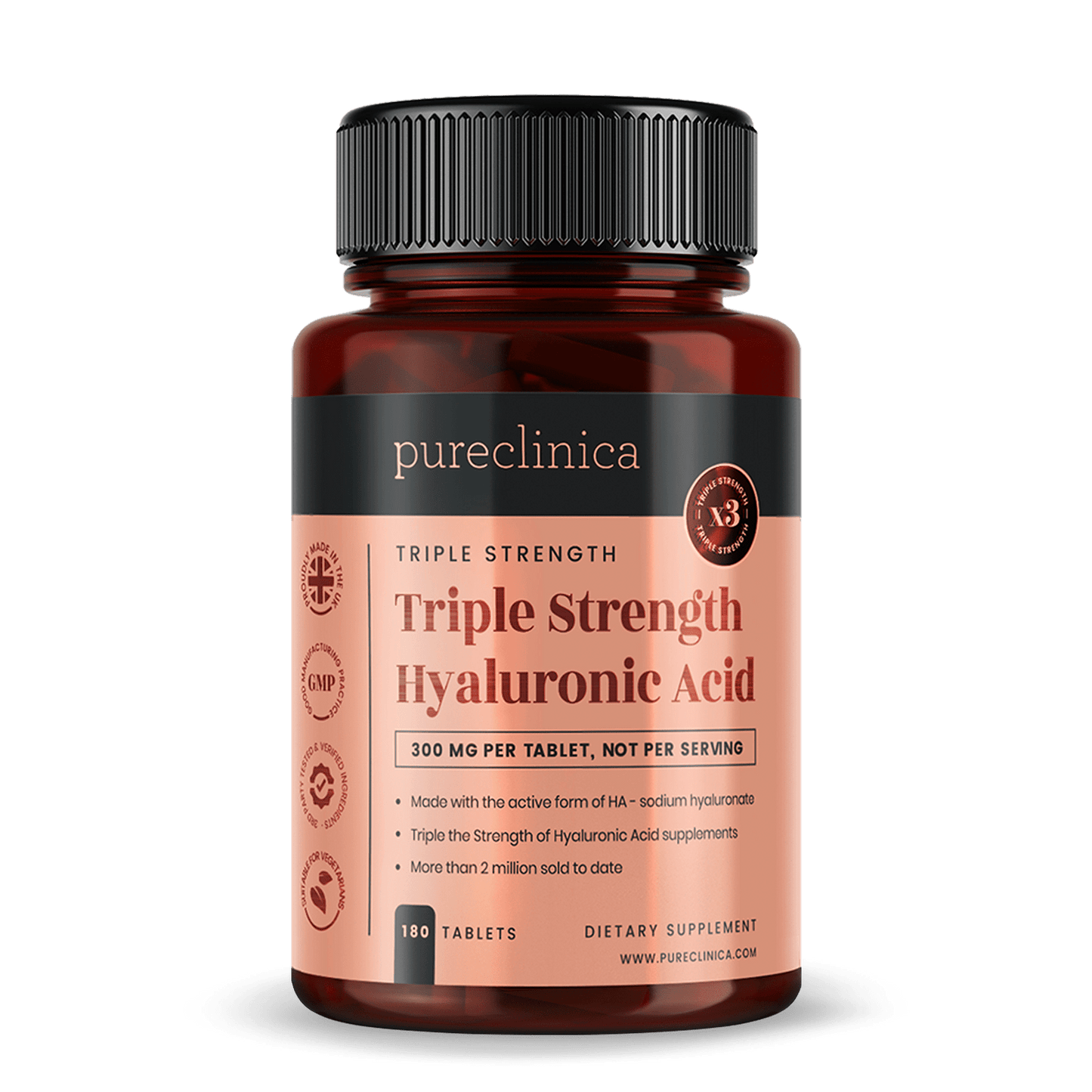 Triple Strength Hyaluronic Acid - 300mg x 180 tablets