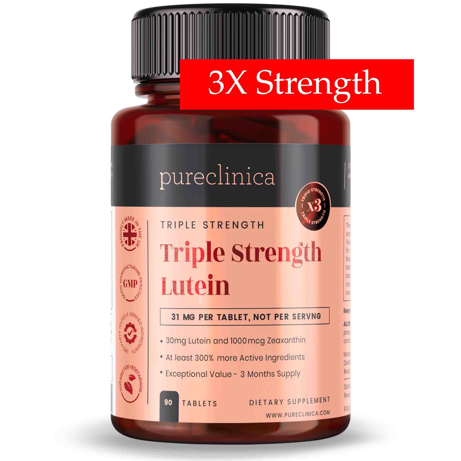 Triple Strength Lutein (30mg x 90 tablets)