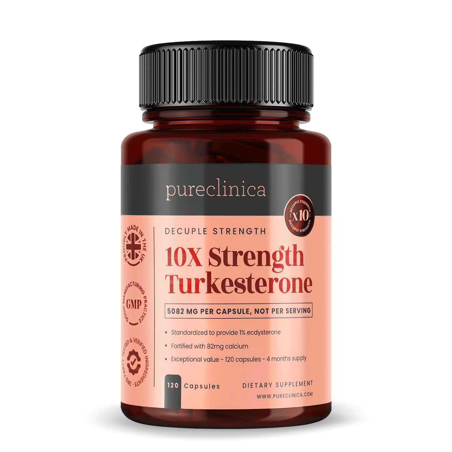 10x Strength Turkesterone Extract 5082 mg x 120 Capsules