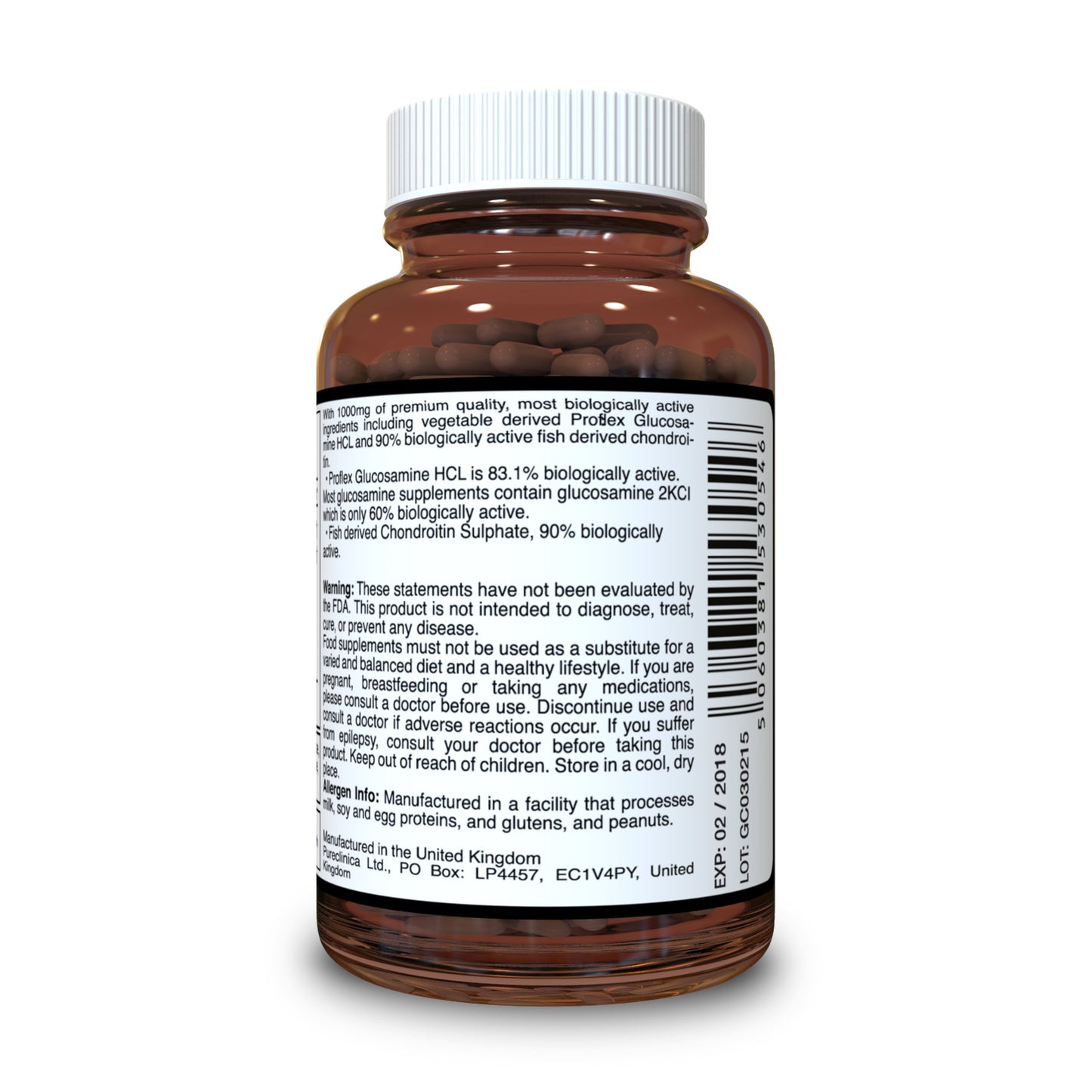 Glucosamine and Chondroitin 1000mg x 180 tablets