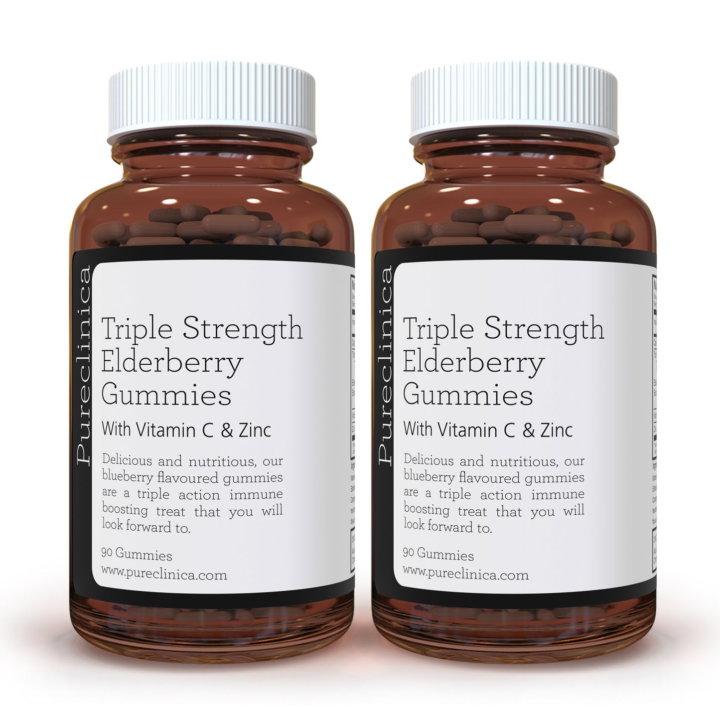 Triple Strength Elderberry with Vitamin C & Zinc x 90 Gummies