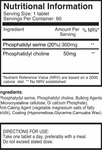Triple Strength Phosphatidyl Serine and Phosphatidyl Choline x 60 Tablets
