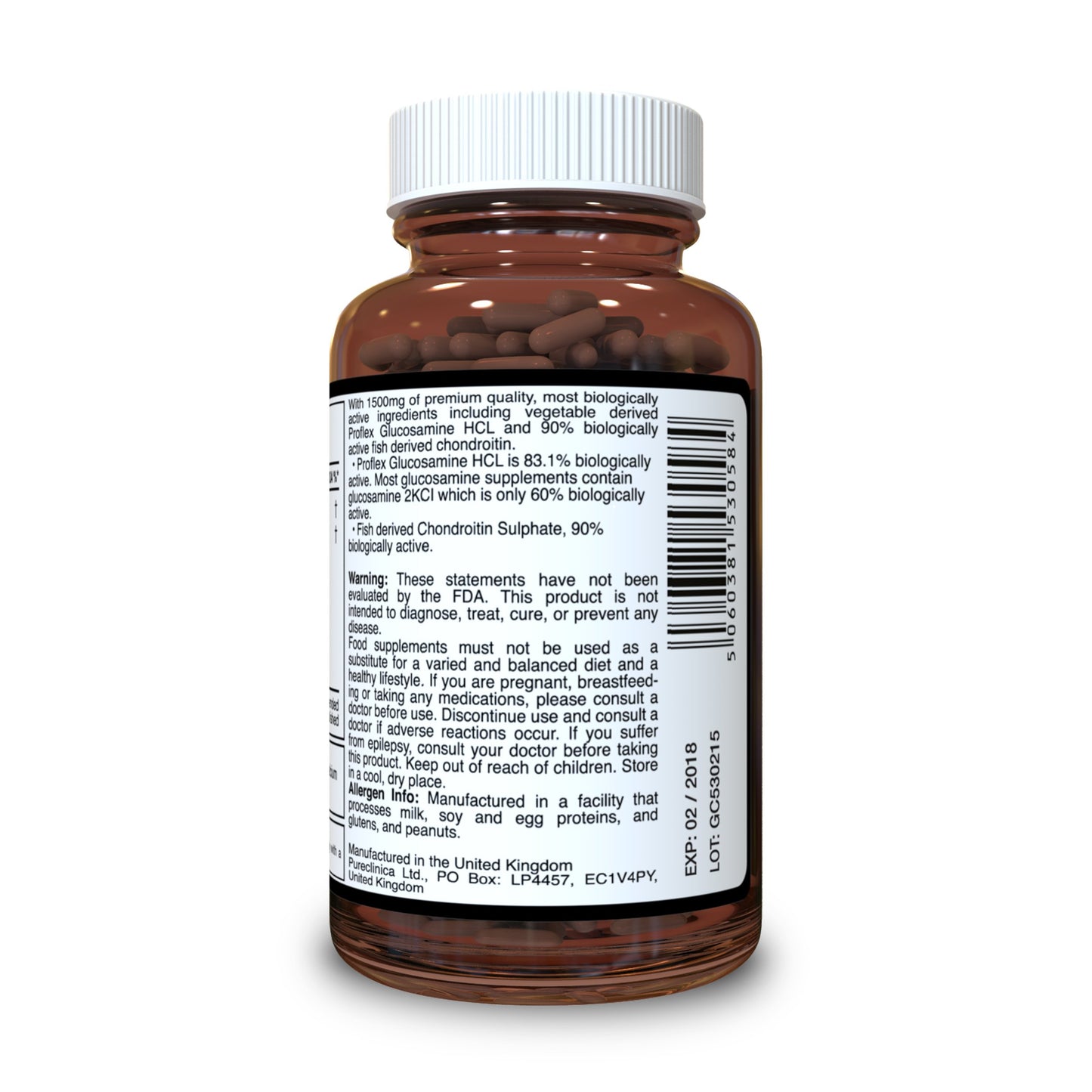 Glucosamine and Chondroitin 1500mg x 180 tablets