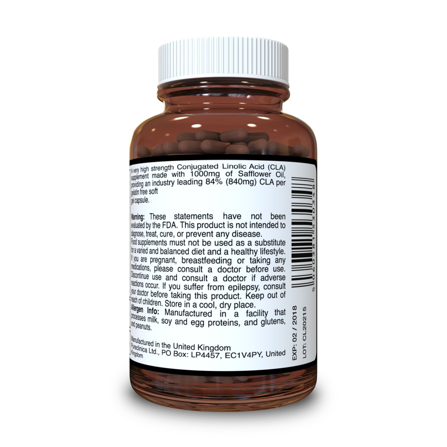 Conjugated Linoleic Acid - CLA Capsules - back