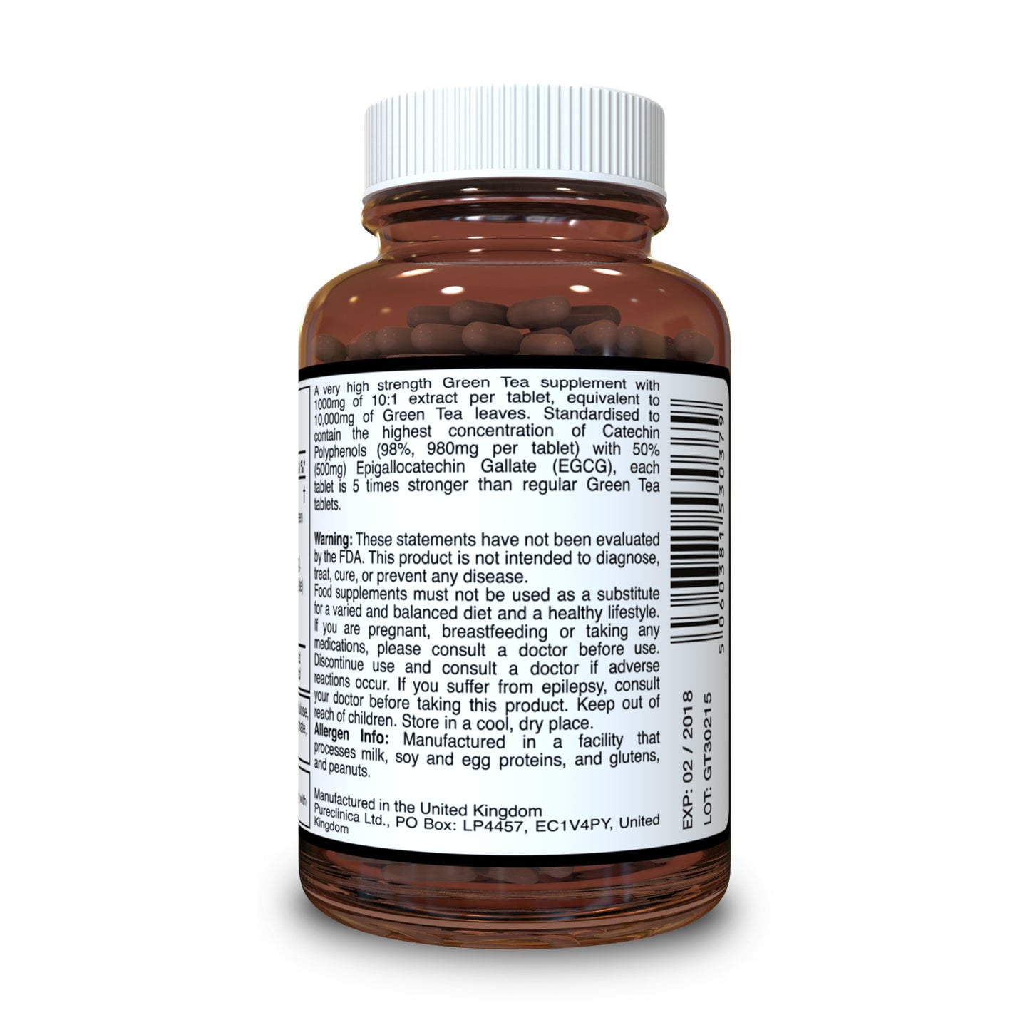 Green Tea 10,000mg x 180 tablets - Concentrated