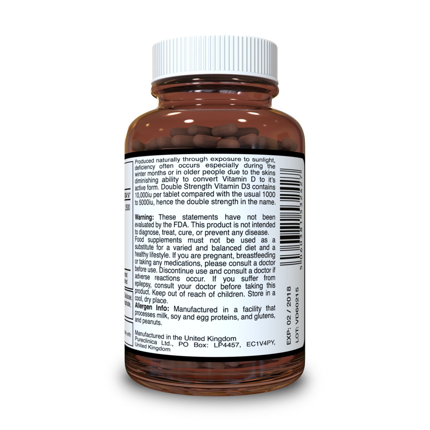 Vitamin D3 - 10000iu x 180 tablets - Double Strength