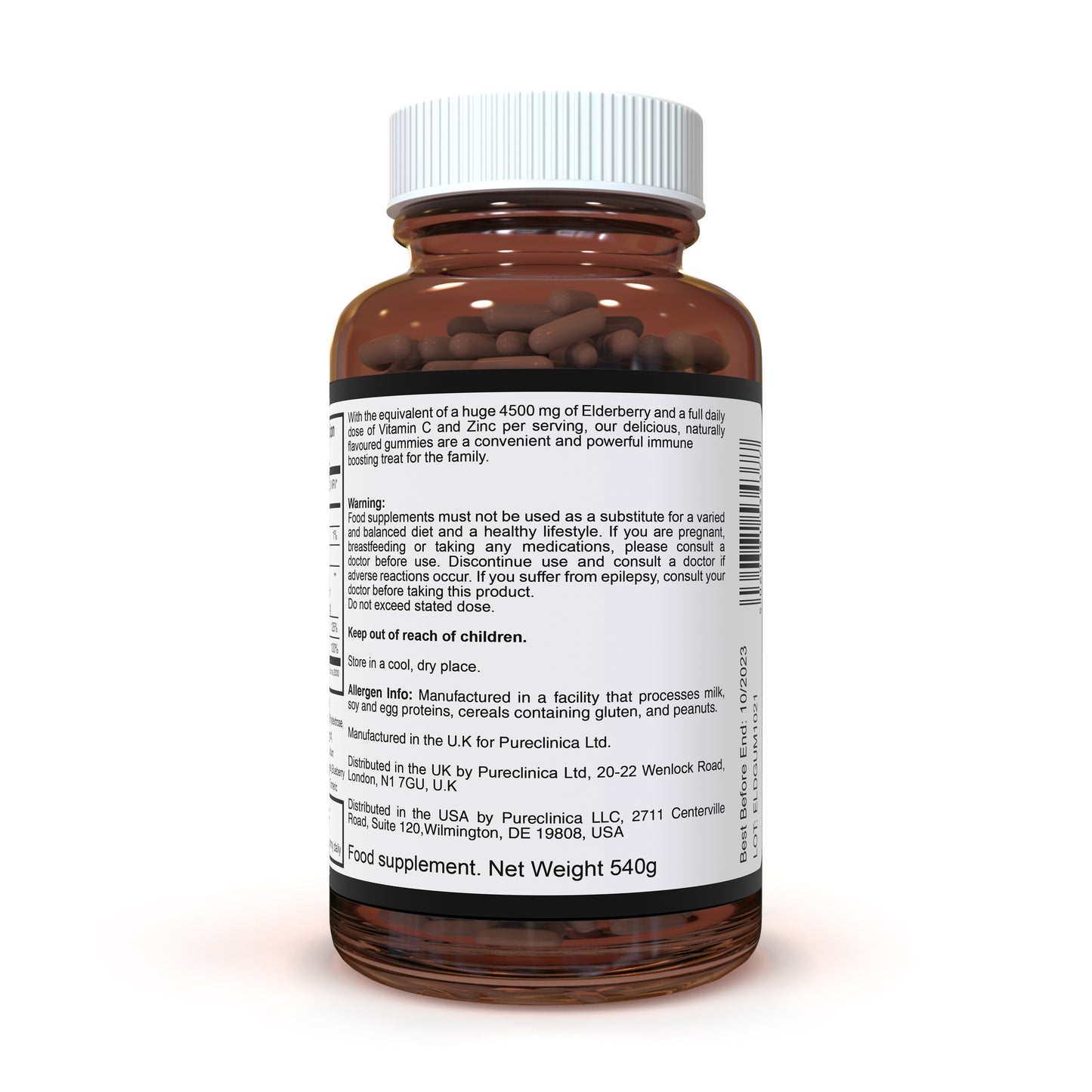 Triple Strength Elderberry with Vitamin C & Zinc x 90 Gummies