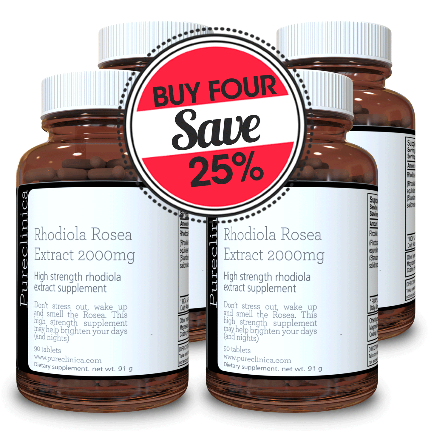 Double Strength Rhodiola Complex - 2000mg x 90 tablets
