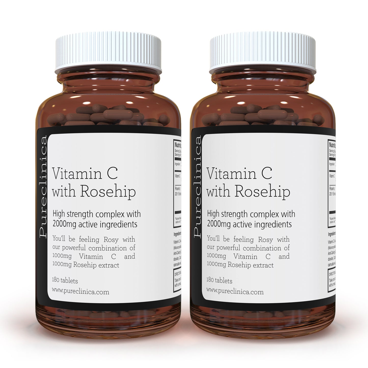 Vitamin C and Rosehip Extract 2000mg per tablet  x 180 Tablets