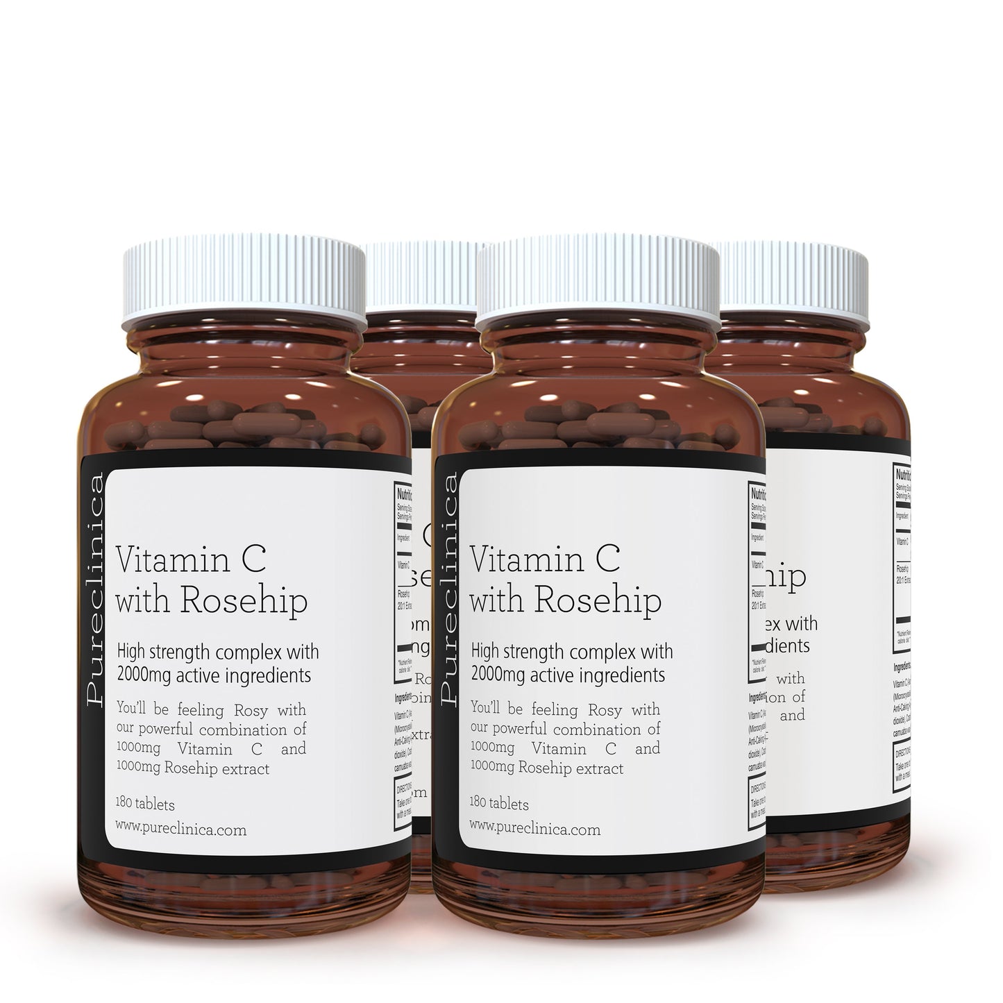 Vitamin C and Rosehip Extract 2000mg per tablet  x 180 Tablets