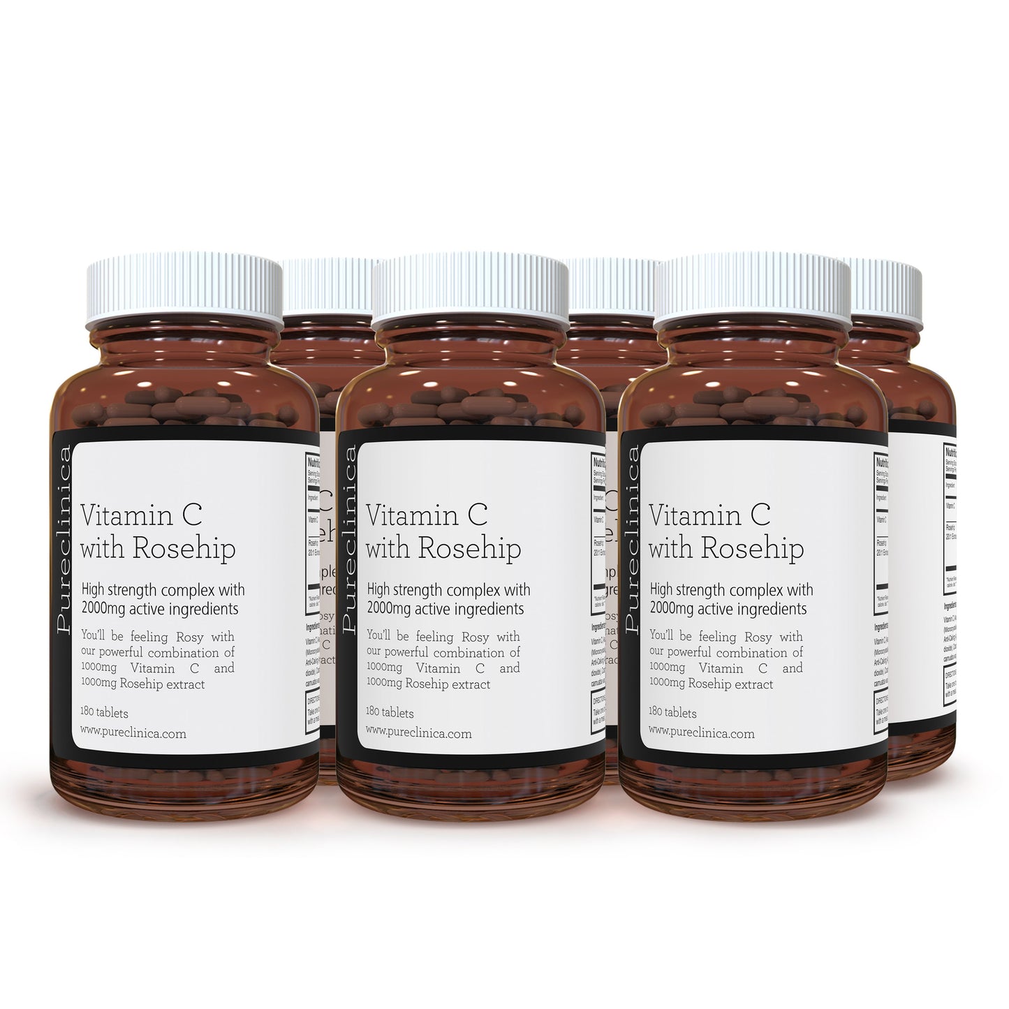 Vitamin C and Rosehip Extract 2000mg per tablet  x 180 Tablets