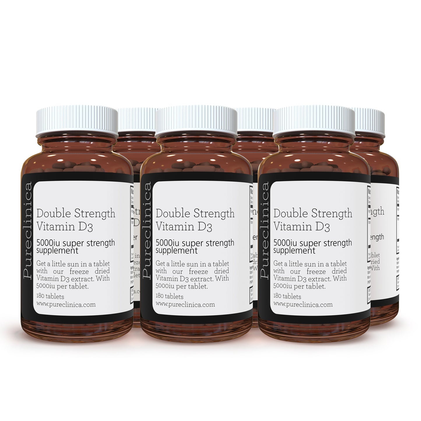 Double Strength Vitamin D3 5000iu Tablets - 180 per bottle - 6 months supply
