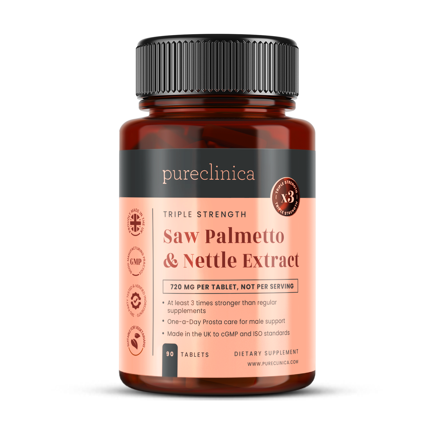 Saw Palmetto 3200mg + Nettle Extract x 90 tablets