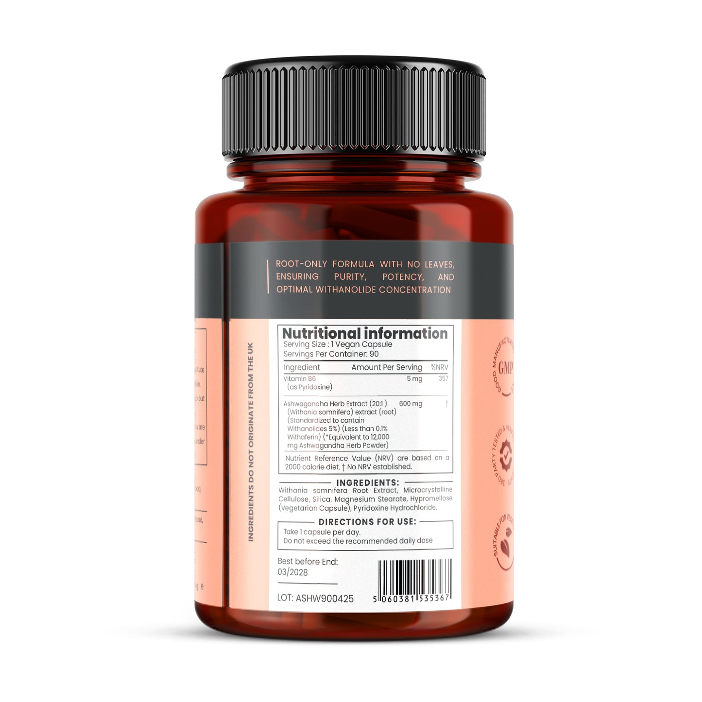 Ashwagandha (ZenVedha®) Dual Strength 12g