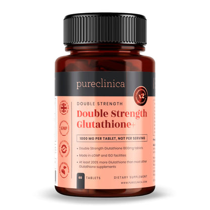 Double Strength Glutathione with ALA and Vit C - 1000mg x 60 tablets supplement.