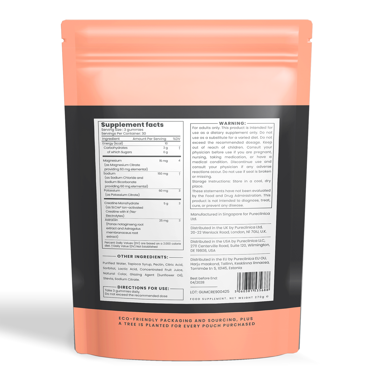 Creatine Gummies - 90 Gummies (5g per 3 with AstraGin®)
