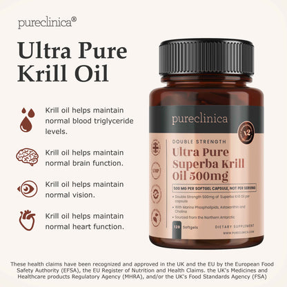 Ultra Pure Krill Oil 500mg x 120 capsules