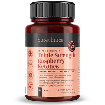 Raspberry Ketones (1500mg x 180 tablets) - with Acai and Resveratrol