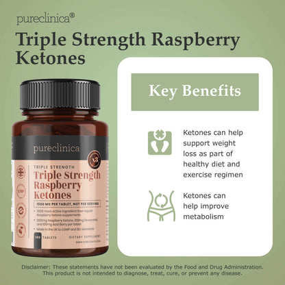 Raspberry Ketones (1500mg x 180 tablets) - with Acai and Resveratrol