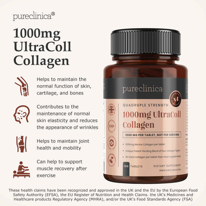 Collagen (1000mg x 180 tablets) - Ultracoll anti-ageing marine derived collagen