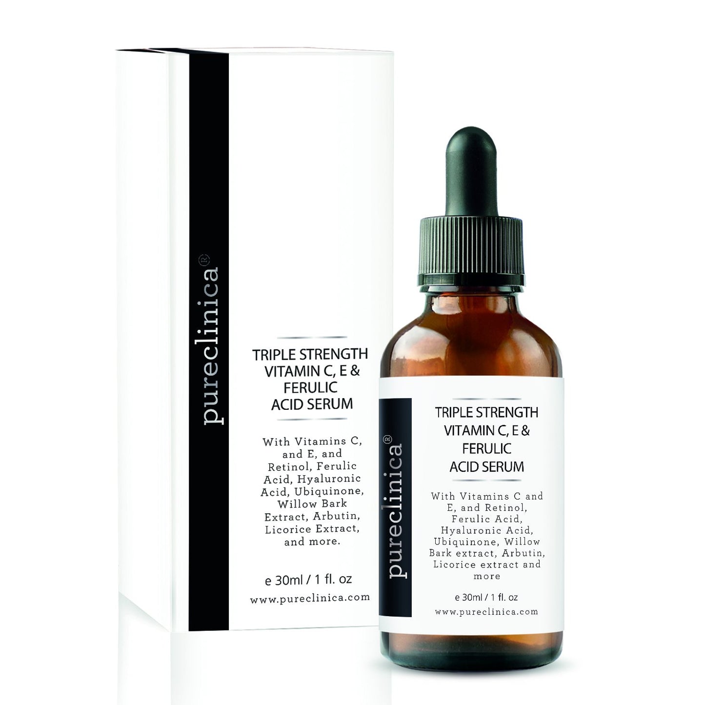 Triple Strength Vitamin C, E & Ferulic Acid Serum (w/Retinol & Hyaluronic Acid) 30ml / 1 fl oz