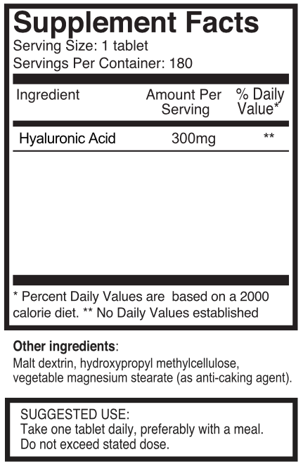 Hyaluronic acid ingreidents