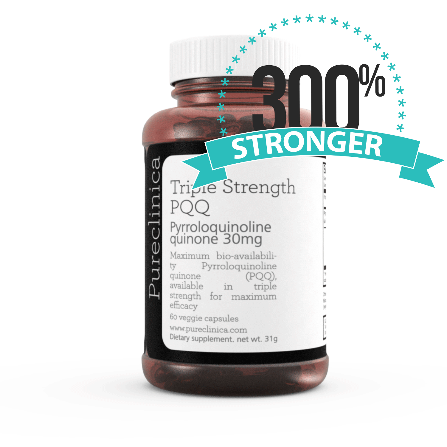 Triple Strength PQQ (Pyrroloquinoline Quinone)  30mg x 60 Veggie Capsules