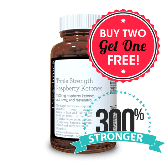 Triple Strength Raspberry Ketones (1500mg x 180 tablets) - with Acai and Resveratrol