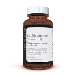 Double Strength Vitamin D3 5000iu Tablets - 180 per bottle - 6 months supply